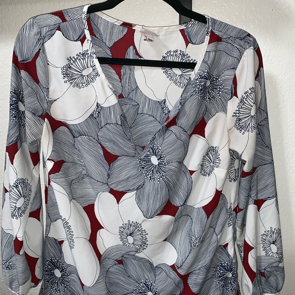 Flower patterned blouse